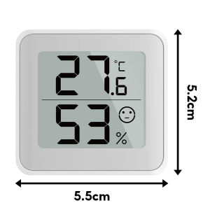 MeeGoo Mini Thermo-Hygrometer Simple Portable High Precision Digital Display Wall-Mounted Dual-Use Home Baby Room Office Humidor Storage Room