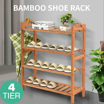 4 Tier Bamboo Shoe Rack
