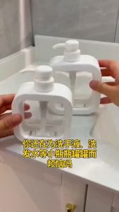 Cute Transparent Refillable Dispenser Large Shampoo Soap Bottle