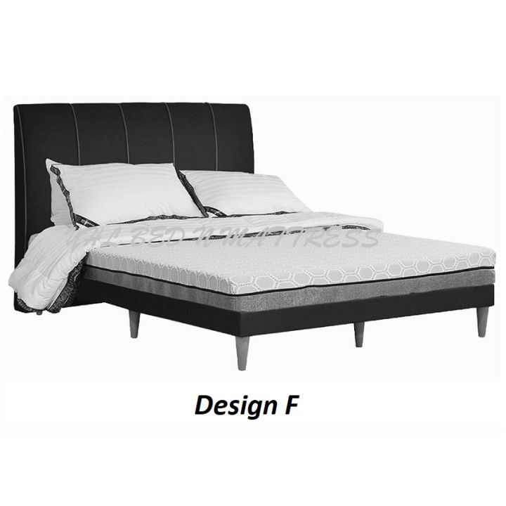YHL Sophia F Divan Bed Frame With Wooden Leg (22 Colours) (Available