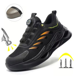 Rotary Button New Safety Shoes For Men Mens Work Shoes High Quality Steel Toe Sneakers Mens Shoes Work Safety Shoes