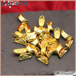[JULYHOT] 10pcs Ingot Chinese Yuan Bao Wealth en Statue Ingots Decor Ornament Decorative Year New Bar Lucky Money Prosperity