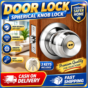 Black Door Lock With Keys Door Handle Lock for Bedroom Wooden Door Interior Security Lock