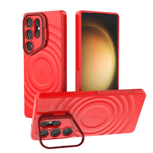 Magnetic Wireless Charging Case For Samsung Galaxy S25 Ultra S25+ S 25 Shockproof Stand Cover for Galaxy S25 Plus S25ultra Funda