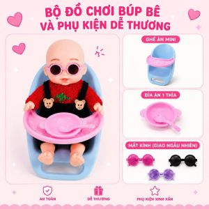 Bộ Đồ Chơi Búp Bê Mini 5 Inch 12 cm Kèm Phụ Kiện Dễ Thương Cho Bé