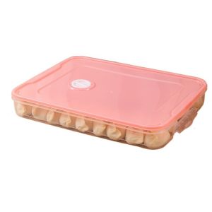 EO4MD Plastic Dumpling Box Multi-Layer Transparent Food Egg Frozen Box Multi-Purpose Quick Freezing Kitchen Organizer for Home