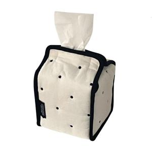 Striped Cotton Standing Tissue Dispenser Easy Cleaning Designs Space Saving Storage Solution for Countertops