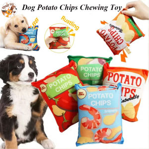 Dog Potato Chips Chewing Toy Squeaky Stuffed Pillow Puppy Training Toy