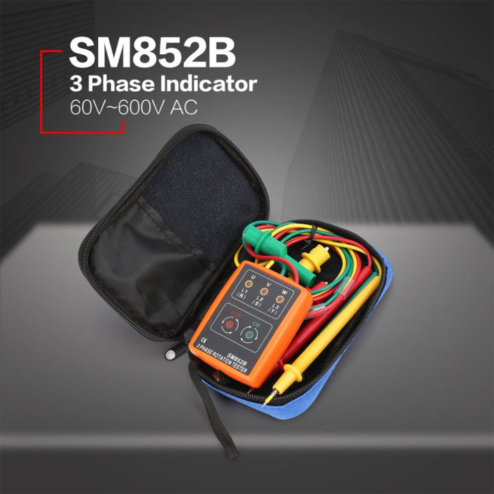 Check Phasa Machine Phase Tester Portable 3 Phase Rotation Tester Phase-sequence Meter ...