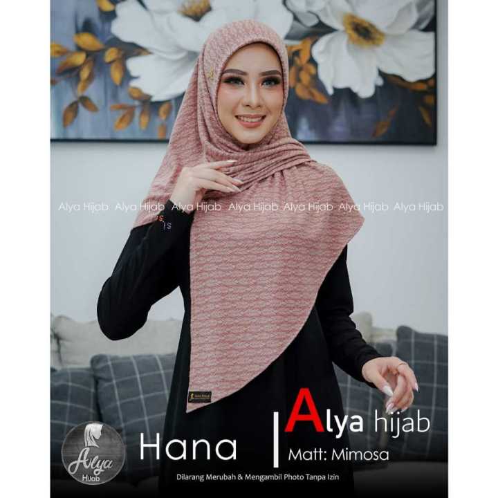 JILBAB HANA ALIA MMIMOSA / JILBAB SEGITIGA INSTAN MOTIF / JILBAB PET ...