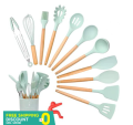 TRRENDING ! 19PCS Cooking Utensils Set Non-Stick Pan Baking Tools Kitchenware Slotted Turner Spatula Spoon Food. 