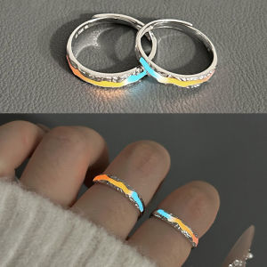 YINGRAN2 Sáng Cầu Vồng Vài Nhẫn Mở Nhẫn Cho Phụ Nữ Người Đàn Ông Có Thể Điều Chỉnh Vài Nhẫn Đồ Trang Sức Quà Tặng