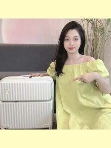 LZD  Front Opening Luggage for Women 18 Inch Small Multi-Function Boarding Pas Suitcase 20 Student Travel Trolley Luggage