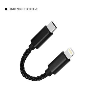 HIFI OCC silver-plated USB C Type-C to C Lighting headphone adapter cable for audio dac Android mobile phone Decoding Amp
