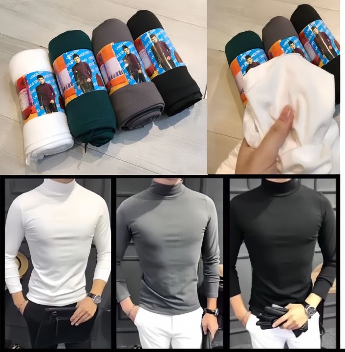 Áo Giữ Nhiệt Nam Cổ 3 Phân Lót Nỉ Cao Cấp