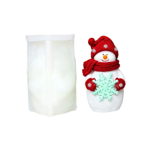 Snowman Silicone Mould With Snowflake Designs for Christmas Craft and Holiday Home Decoration