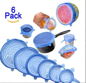 6pcs Silicone Stretch Durable Expandable Food Fruit Cover Reusable Silicone Stretchable