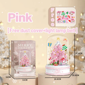 [SG Ready Stock]Christmas Tree Building Blocks Music Box With Light Christmas Kids Toys Building Block New Year Gifts