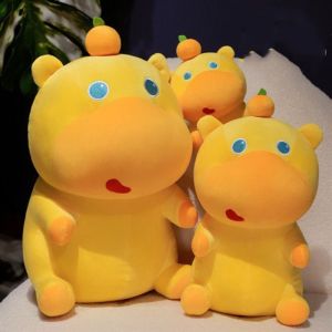 FSFDS Persimmon Water Dolphin LULU Doll Lulu Capybara Stuffed Dolphin Doll Fluffy Room Decor Dolphin LULU Doll Plush Toy Boys Girls
