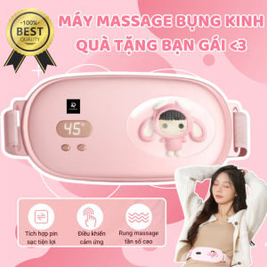 Đai massage bụng kinh máy chườm ấm bụng giảm đau 3 cấp độ làm nóng