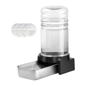 Stainless Steel Pet Water Dispenser 5.7L Automatic Flowing System With Triple Filtration Pet Waterer