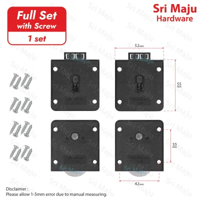 MAJU 1138 Furniture Sliding Roller Wheel for Closet Cabinet Closet Wardrobe Roda Pintu Almari Baju