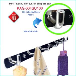 [HCM]Móc áo Tovashu KAG-304SU106 thiết kế sang trọng- móc 6 đúc Inox SUS304 Nhật Bản sáng bóng cao cấp