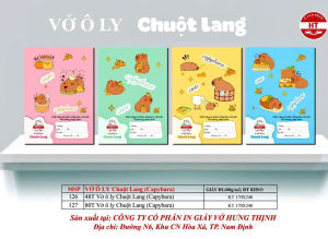 Vở học sinh vở ô ly Baby Three Hưng Thịnh bìa xinh giấy đẹp chống lóa