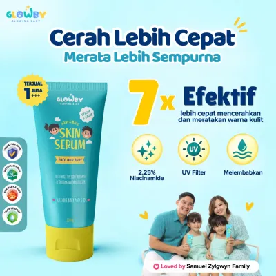 (Glowby) Skin Serum Glowby 100 gr - Body Lotion - Mencerahkan Serta Menutrisi kulit Bekas Luka Pada Anak | Aman untuk Newborn dan kulit sensitif - Dermatology Tested