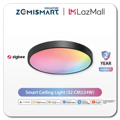 Zemismart Matter Zigbee Smart Ceiling lights RGB and Whites Lights. Integrates with Apple Home Google Home SmartThings Smart Life and Tuya Zemismart hubs is Requirer