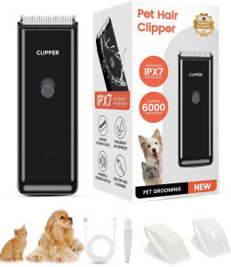 Professional Dog Clipper Cordless RechargeableHair Trimmer Waterproof Cat Puppy Grooming Haircut Machine