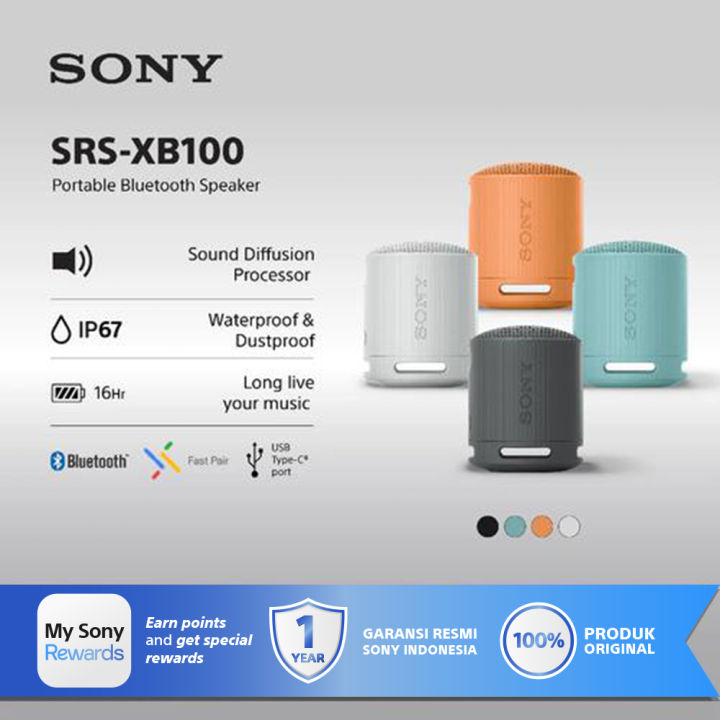 SONY SRS-XB100 Portable Wireless Speaker XB100 Lazada Lazada