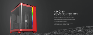 MONTECH King 95 PRO Dual-Chamber ATX Mid-Tower PC Gaming Case High-Airflow Toolless Panels Sturdy Curved Tempered Glass Front