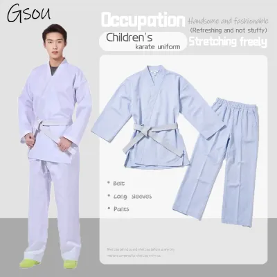 Kids Adult Karate Uniform Set WTF Taekwondo Kickboxing MMA Karate Martial Arts Uniform