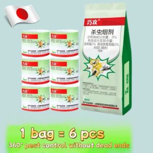 6 PCS Harbal insect repellent repeller repellant Japan import epellant smoke bomb cockroach mosquitoes flies lice fleas rats etc pest control cockroach fumigant 6pcs cockroach killer powerful home Indoor safe and harmless smoke herbal Insecticide