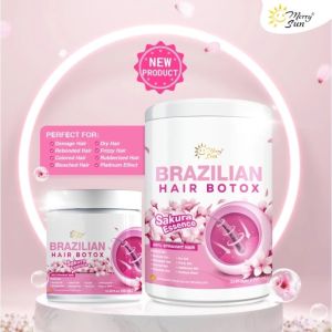 Merry Sun Brazilian Hair Botox Sakura Essence 1000ml and 500ml for Hair Relaxing
