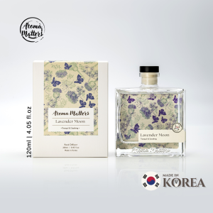 Aroma Matters Premium Lavender Moon Scented Reed Diffuser - Tranquil Home Fragrance Made in Korea 120ml/250ml