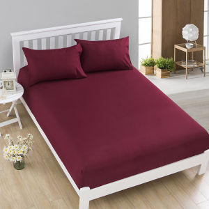 Bestenrose Bed sheet Premium Fitted 3 in 1 Bedsheet  Single/Queen/King Size/3.5feet/5feet/6feet Suitable mattress(Depth)  5-23cm