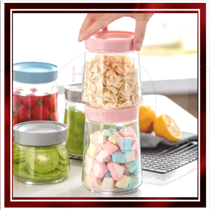 HOMEGOODS [2PCS] BSY/L2 Kitchen Glass Food Storage Transparent
