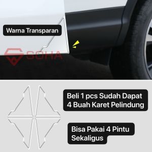 AM-70 Sticker Pelindung Pintu Mobil Sudut Bahan Karet Tebal Mencegah Benturan dan Kegores