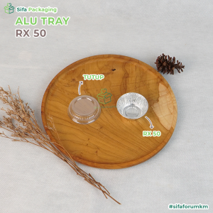 Alumunium Foil Tray Cup RX 50 + Tutup Macaroni Schotel Muffin Klappertart Brownies Mini Pie Mini Roti Zupa Soup isi 100 pcs