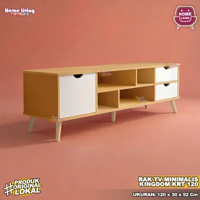 Rak TV Meja TV Kingdom KRT 120 Rak Tv Minimalis Modern Terbaru Lemari TV Buffet TV Kabinet TV