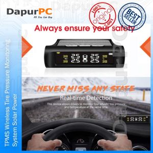 TPMS Wireless Tire Pressure Monitoring System Solar Power
