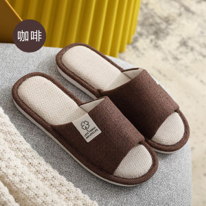 WomenS Spring And Autumn Indoor Home CoupleS Non-Slip Soft Sole Summer Cotton Linen Fabric Sweat-Absorbing Slippers For Men