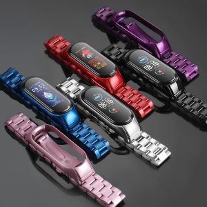 สำหรับ สาย Xiaomi Mi Band 8 สายนาฬิกา สแตนเลสสตีลโลหะสายนาฬิกา xiaomi mi band 7 สายคล้องข้อมือ Miband 6 สาย miband8 Miband 5 Wristband