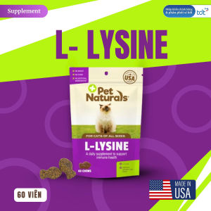 PET NATRALS VIÊN NHAI BỔ SUNG LYSINE CHO MÈO L-LYSINE HỖ TRỢ SỨC KHỎE CHỨC NĂNG MIỄN DỊCH Túi 60 viên