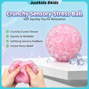 Stress Reliever Reusable Slushie Squeeze Ball with Crunchy Crackling Noise Creative Moldable Fidget Putty for All Ages