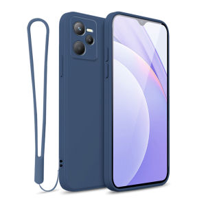YBD case For OPPO Reame 9i A36 A76 K10 A96 4G Reame C31 C35 C30 Reame Narzo 50A prime 4G Narzo 50i Prime Accurate camera hole protection Casing Thin Soft Liquid Silicone Cover Candy Color Cases with free phone Lanyard