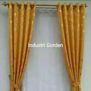Gorden Jendela Pintu Minimalis Embos Tebal Polos Motif Polkadot