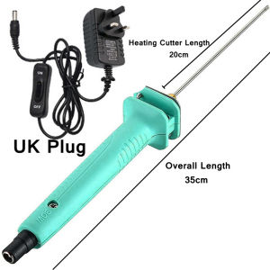 Electric Foam Cutter Pen + UK Plug Adaptor Polystyrene Cutting Pen Portable Styrofoam Cutting Tools 10/15/20CM